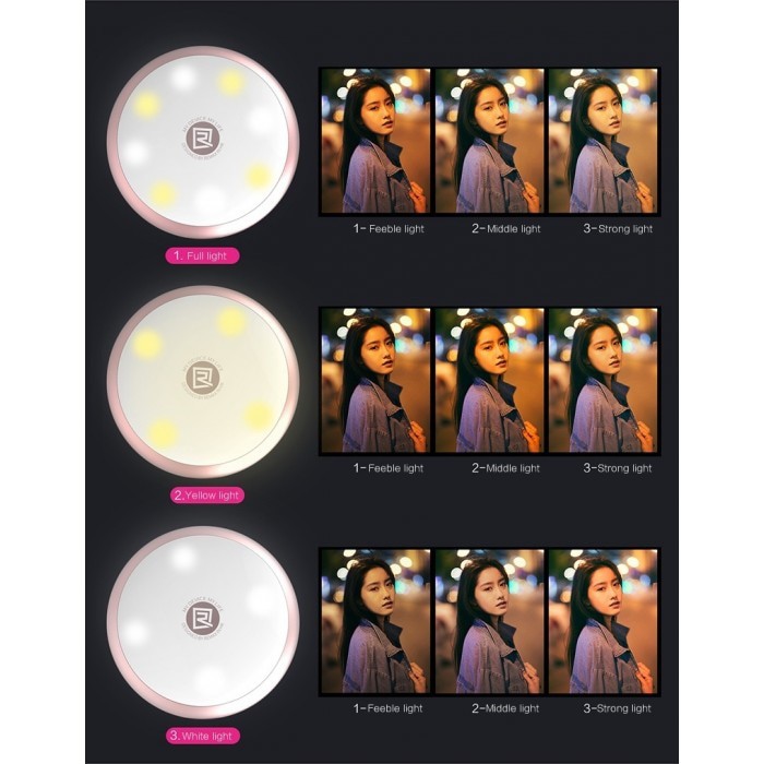 REMAX SELFIE SPOTLIGHT (Lampu Selfie) With 9 Effects lighting Adjust 100% ori