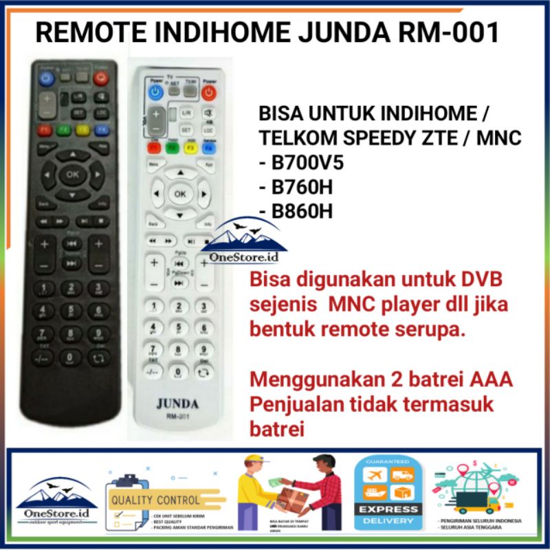 Remot Remote Receiver STB USEE TV Indihom MNC PLAY Speedy TV ZTE Junda RM-001