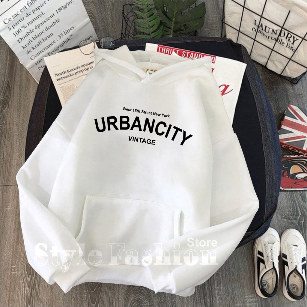 FenishaStore Sweater Hoodie Wanita URBAN CITY Size M-L-XL-XXL Bisa Bayar Ditempat COD