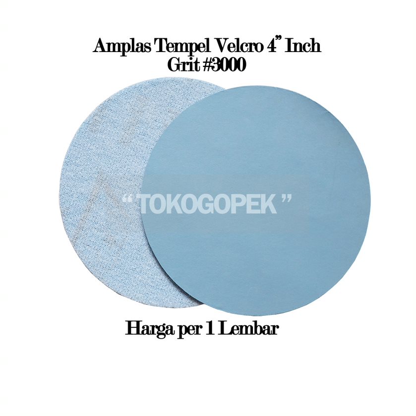 AMPLAS TEMPEL VELCRO 4&quot; INCH BULAT GRIT 3000 - 1PC