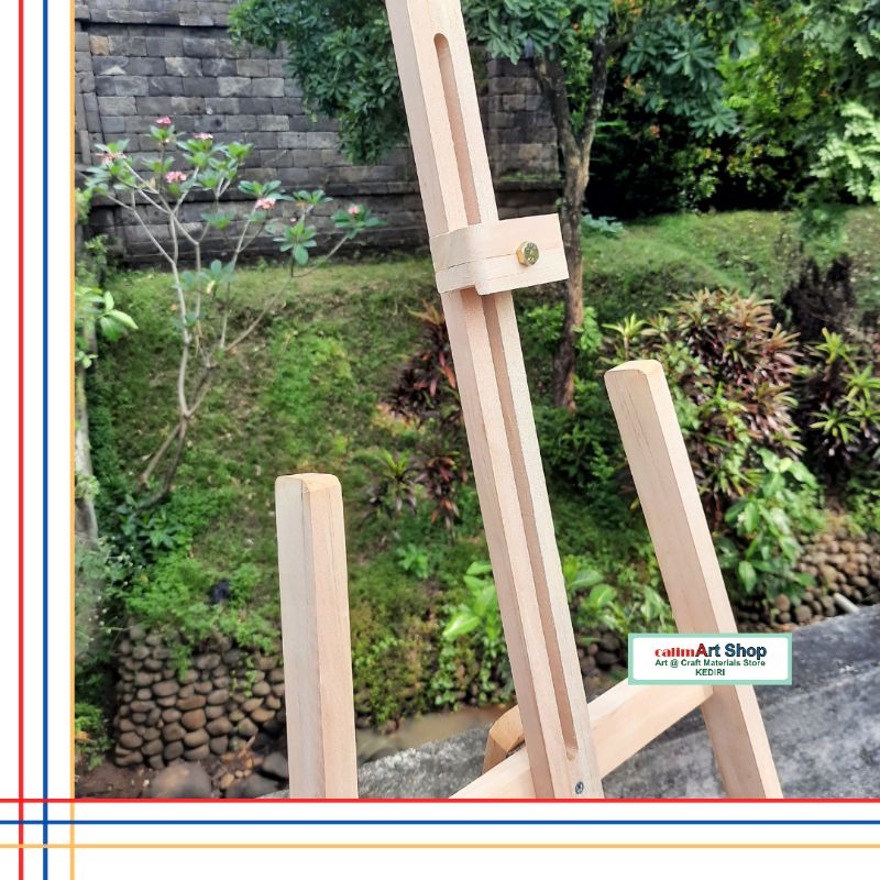 Bali Artist Easel / Tripod / Stand Lukisan Kayu Besar Bali Artist