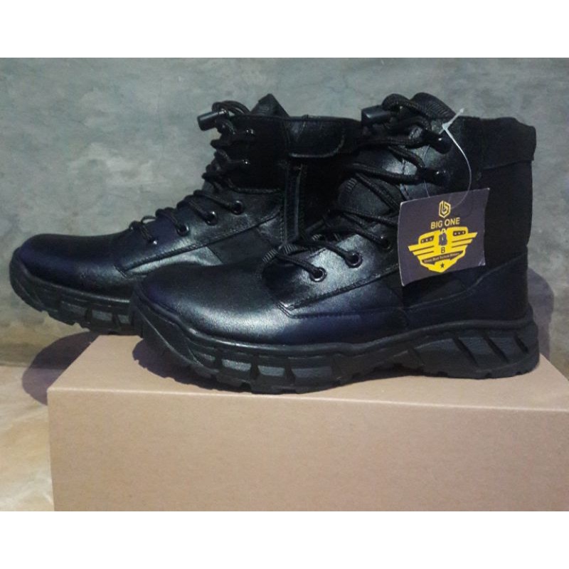 sepatu Pdl Polri Pendek Kulit Asli