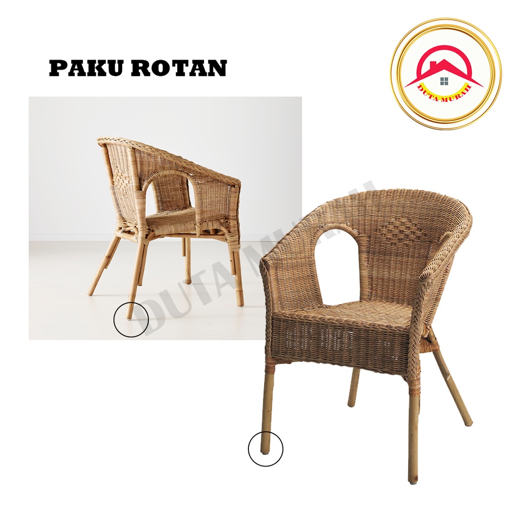 Skrup Paku Oval / Paku Rotan / Paku Plastik Alas Kaki Bawah Meja Kursi Lemari PUTIH