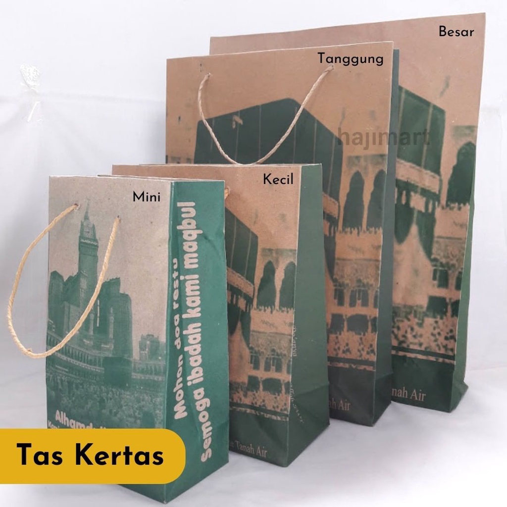 TAS KERTAS HAJI UMROH / PAPER BAG HAJI UMROH /TAS OLEH OLEH HAJI UMROH