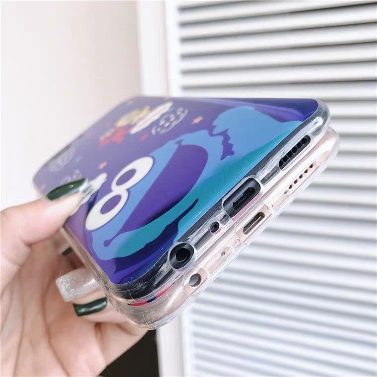 Hologram Case Elmo Oppo A5 A9 A31 A3s A5s A7 A1k Realme C2 Vivo S1 Y12 Y15 Y17 Y91 Y93 Y95 Casing