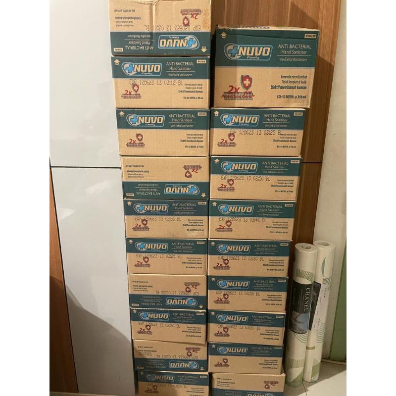 PEMBELIAN SATU DUS KHUSUS GOJEK GRAB - Nuvo hand Sanitizer 50 ml - 250 ml - ORIGINAL PABRIK