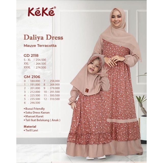 Gamis couple Ibu dan anak By Keke