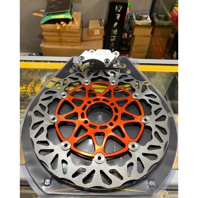 piringan cakram depan jupiter z ukuran 300mm psm Jupiter Nouvo F1zr RX-King Vega jupiter z-Oren traction 300mm