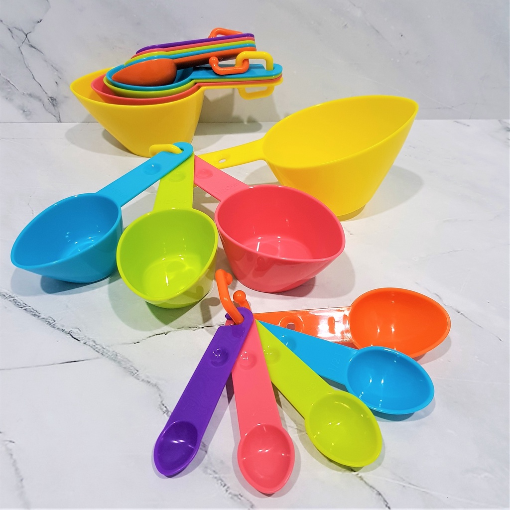 set 9 sendok takar Besar Kecil meansuring cup spoon ml COLOR