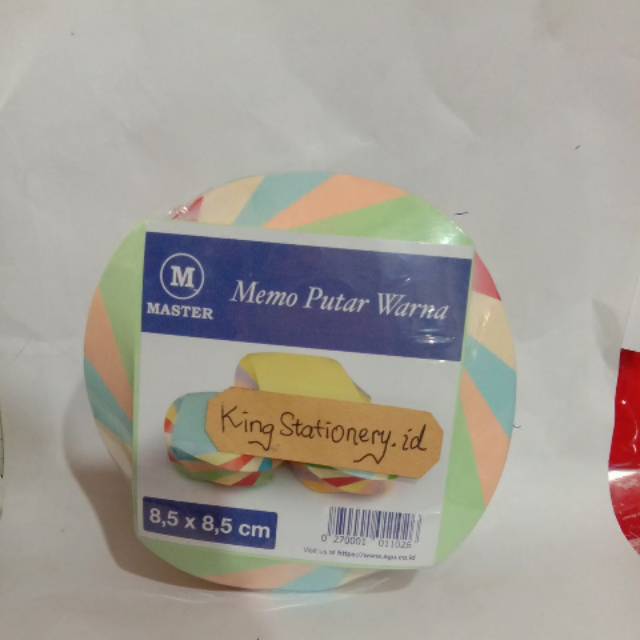 

[SET] Memo putar tanpa lem dan perekat (kombinasi warna dikirm acak sesuai ketersediaan)