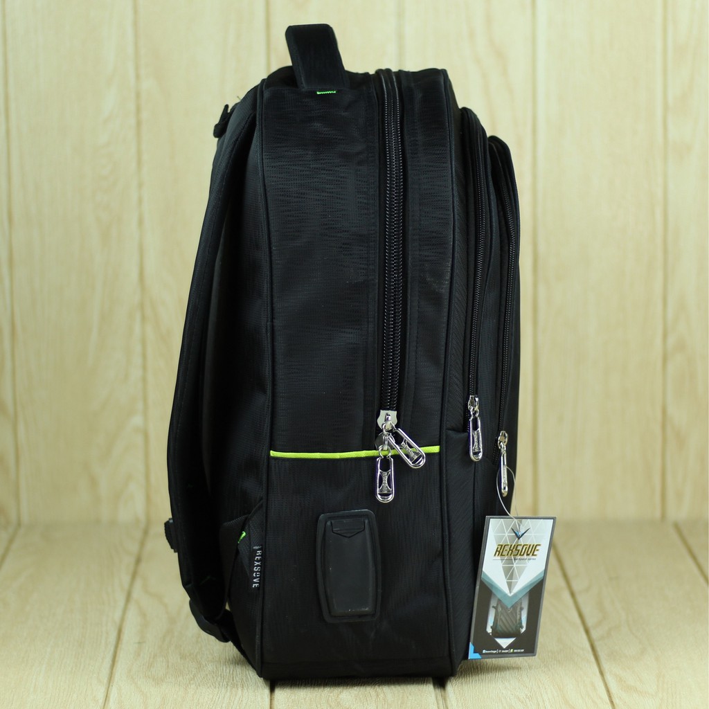 Tas Ransel Pria Rexsove Sablon Bawah Hitam Back Pack Laptop Cowok Kece