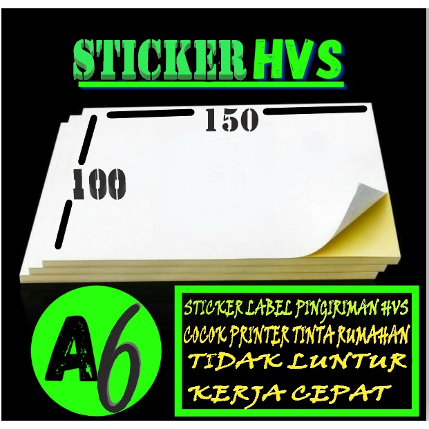 

STICKER LABEL PENGIRIMAN OLSHOP HVS 100x150 MM 1lembar