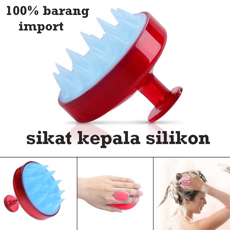 SIKAT SISIR KERAMAS / MINI BAHAN SILIKON / PIJIT SHAMPO KULIT KEPALA CREAMBATH SUPER MURAH