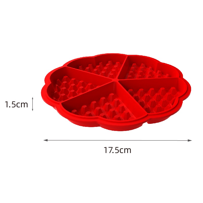 Cetakan Waffle / Coklat / Biskuit / Kue Bentuk Hati / Kotak Bahan Silikon Reusable Diy