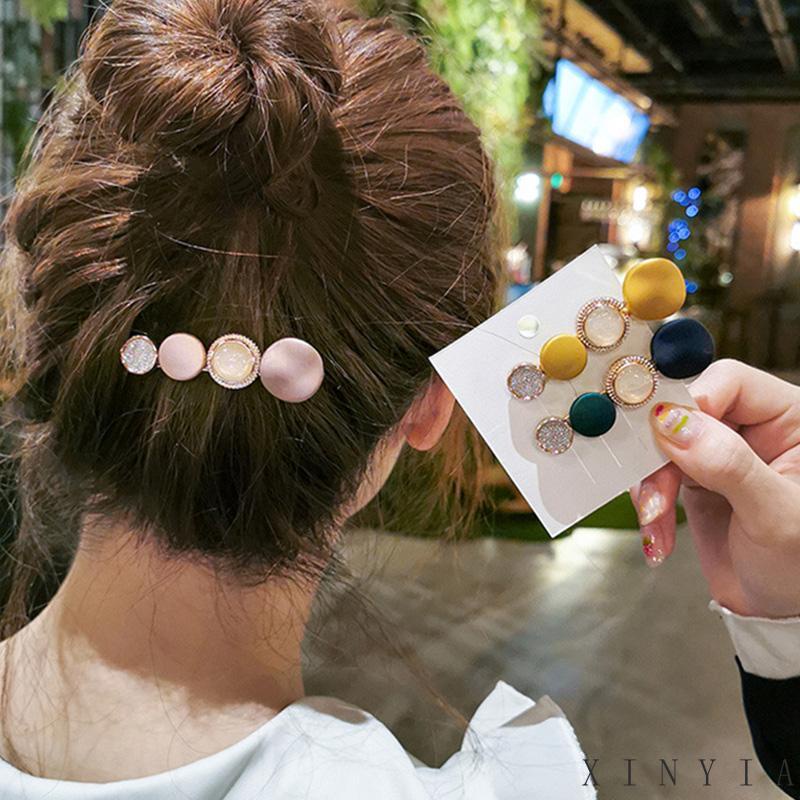 Jepit Rambut Model Macaron Gaya Retro