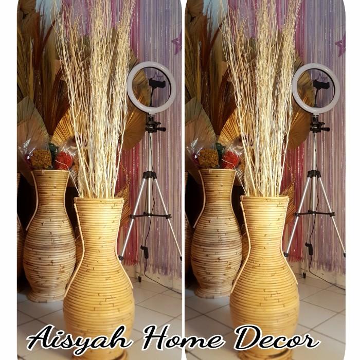 Dekor | Set Dekorasi Ranting Kering + Guci Rotan 50 Cm