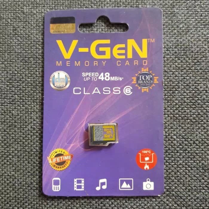 memori vgen 16gb class 6/micro sd vgen 16gb class 6
