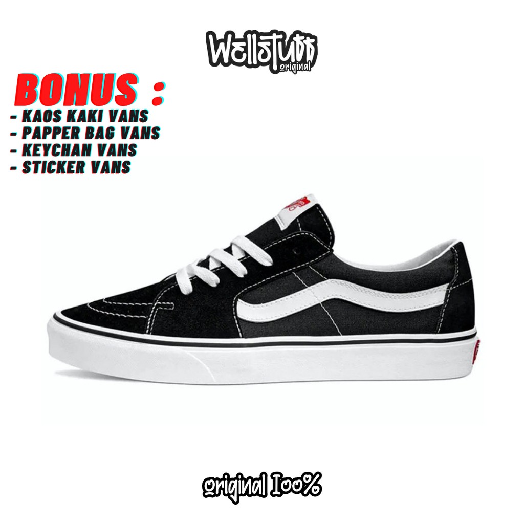 VANS SK8 LOW BLACK WHITE ORIGINAL