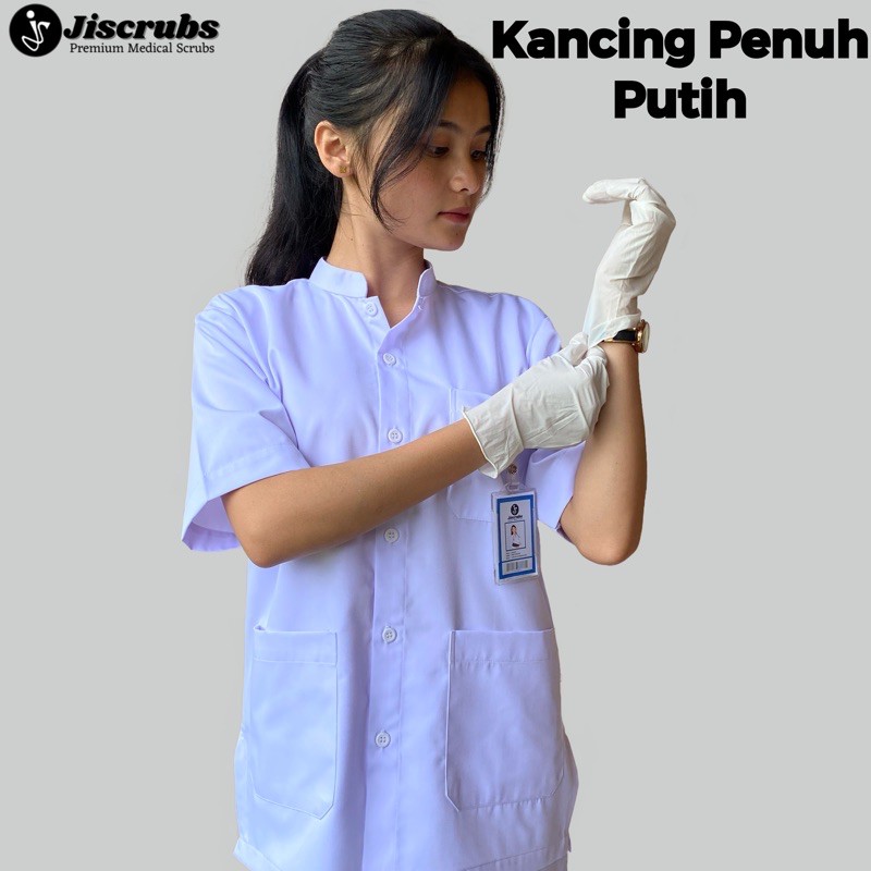 Jual Seragam Perawat Putih Model Kancing Baju Perawat Baju Ok Baju