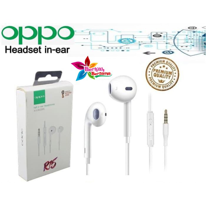 Headset Headsfree earphone OPPO R15 Original 100% BB1457