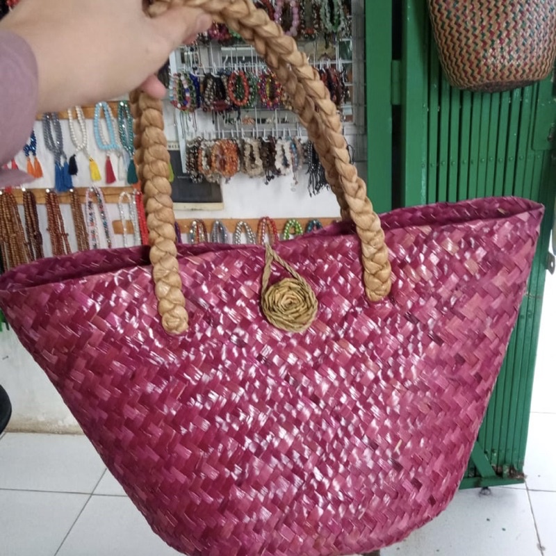 Jual Tas Anyaman Purun Pandan Tas Sosialita Shopee Indonesia