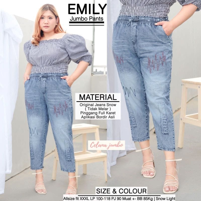 ORI JEANS SNOW WASHED JUMBO GEMOYY MODEL TERBARU XXXL DAN XXXXL