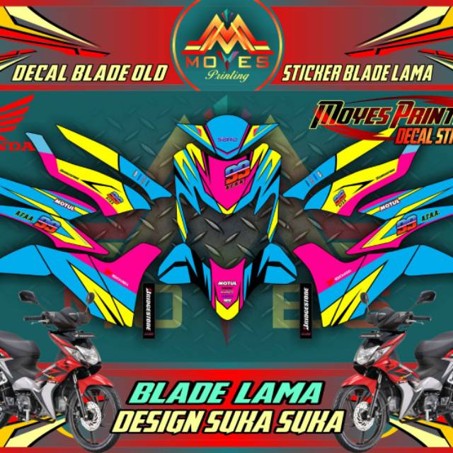 Jual decal blade lama stiker decal motor blade lama decal blade lama