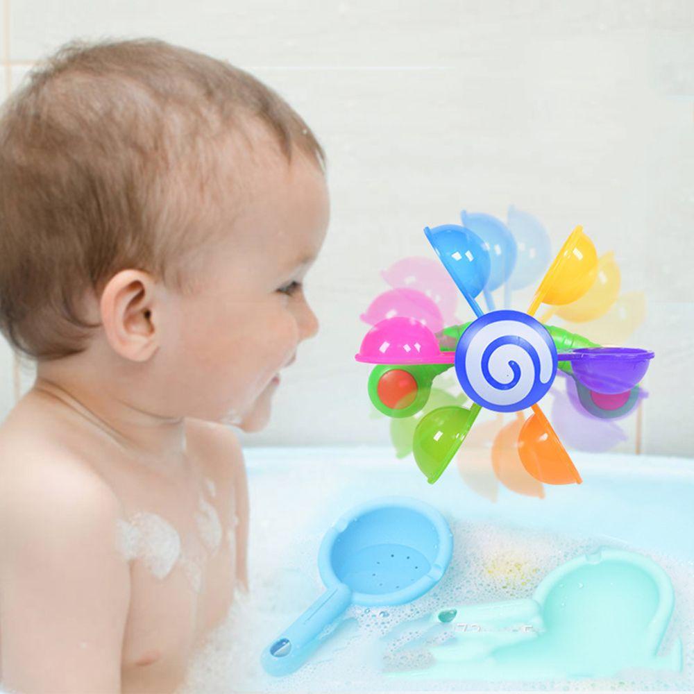 Set Mainan Mandi Bentuk Bunga Dengan Suction Cup Untuk Bayi / Anak