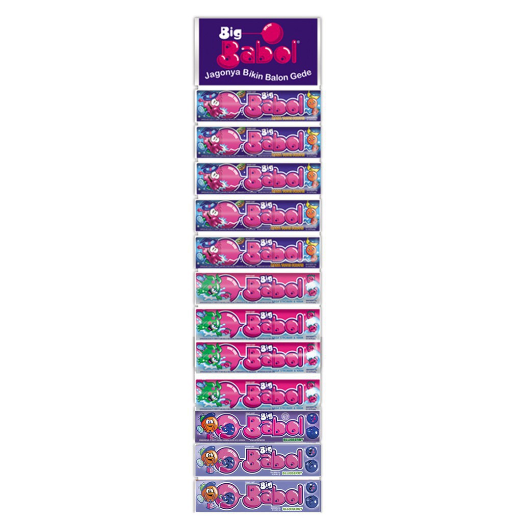 

BIG BABOL Permen Karet 1 Hanger x 12 Stick Aneka Buah