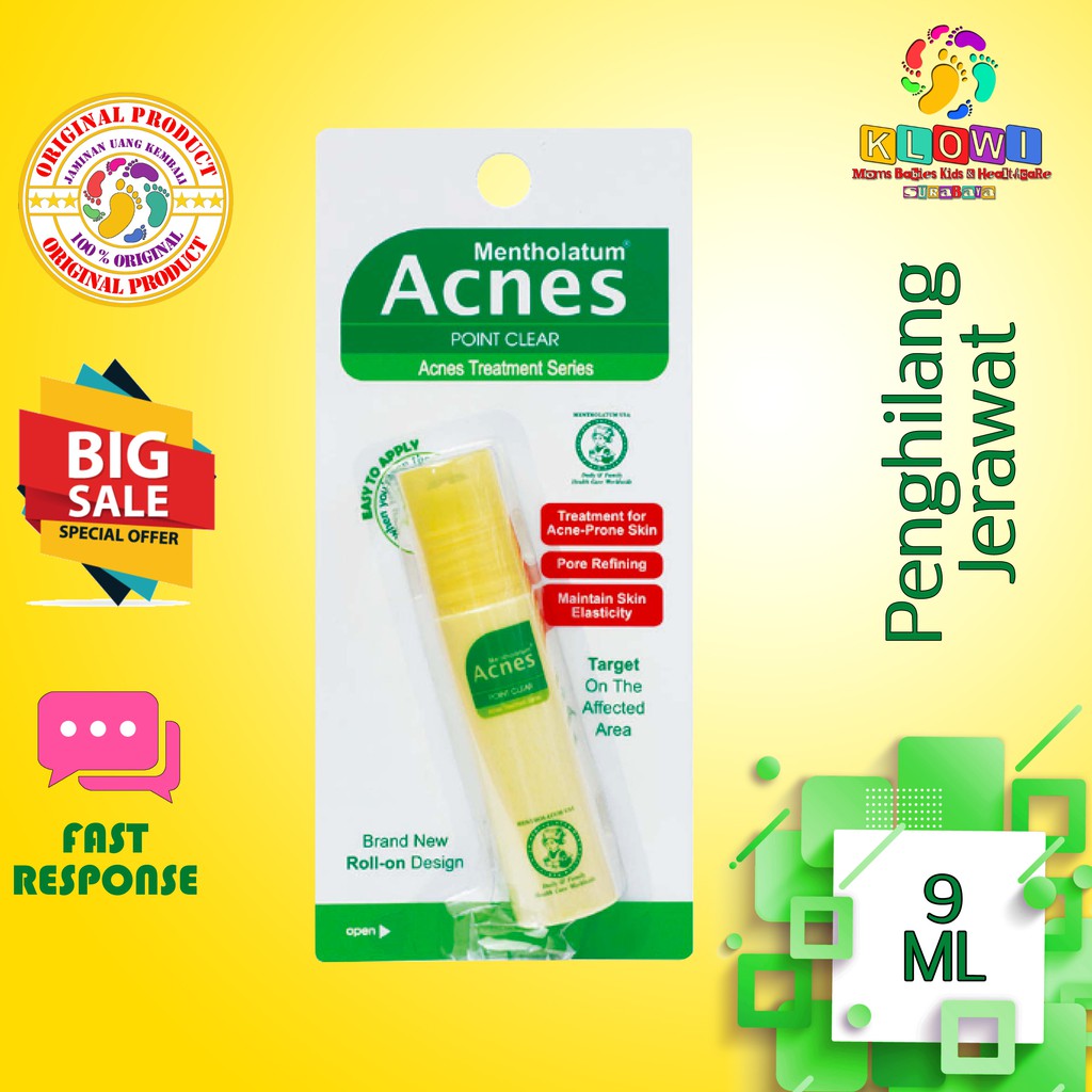 ACNES POINT CLEAR 9ML / ACNE GEL / ROLL ON / ACNE CARE / PENGHILANG JERAWAT