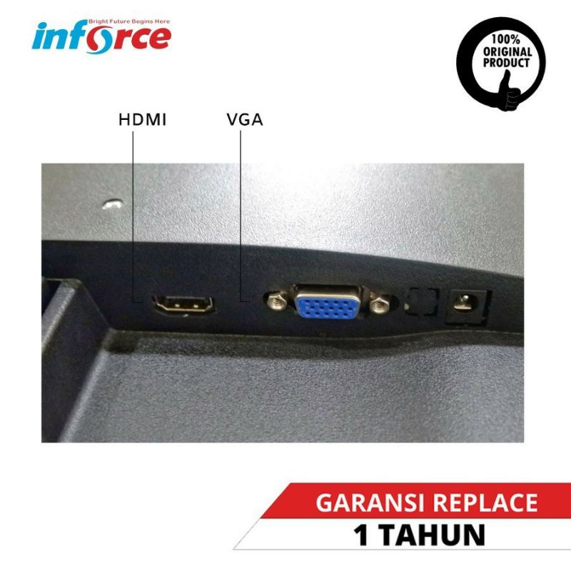 MONITOR INFORCE LED 1950NH 19.5&quot; VGA + HDMI, MONITOR 19.5 INCI INFORCE WIDE PORT HDMI (BARU)