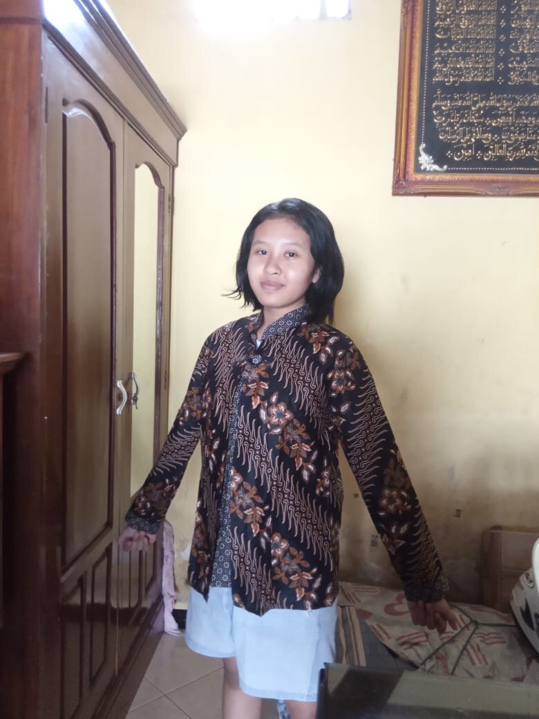 Blouse Shibori Kimonik Blus Batik Cantik Kerja Seragam Casual Modern Kantor Kondangan Baru Bd 110