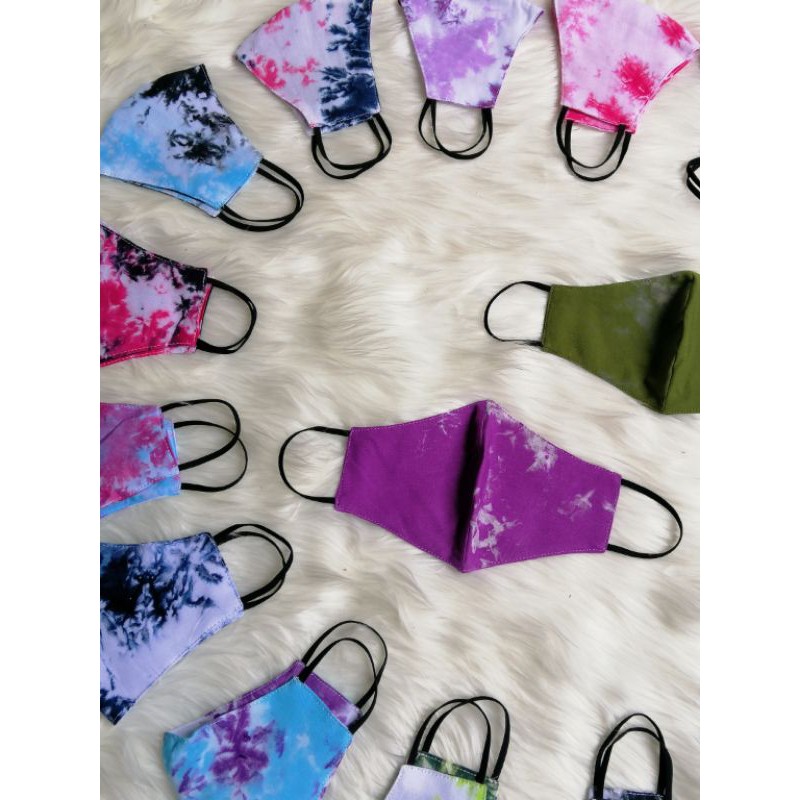 Masker Tie Dye 3ply Earloop (With Filter) RANDOM 3pcs, 6pcs, 12pcs