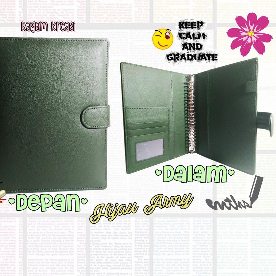 

READY!!! Binder Polos KULIT 20 Ring Kertas Pembatas A5 Pen Bubble Wrap TERBARU