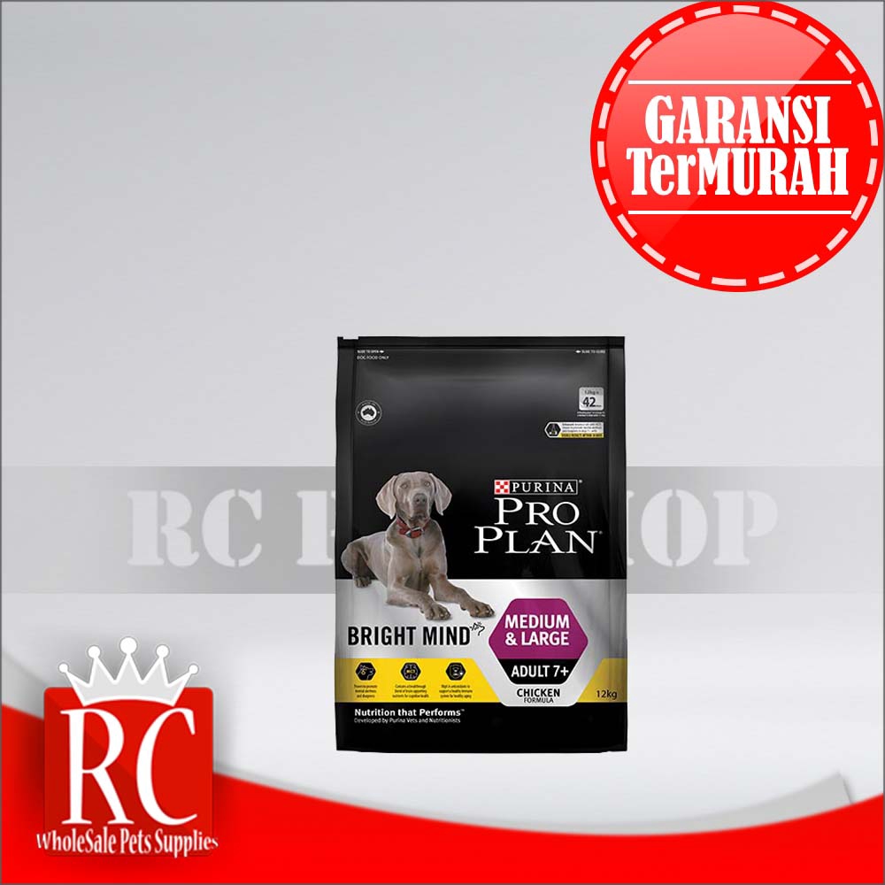 Makanan Anjing Tua Senior ProPlan BRIGHT Medium &amp; Larg ADULT 7+ 2.5 KG