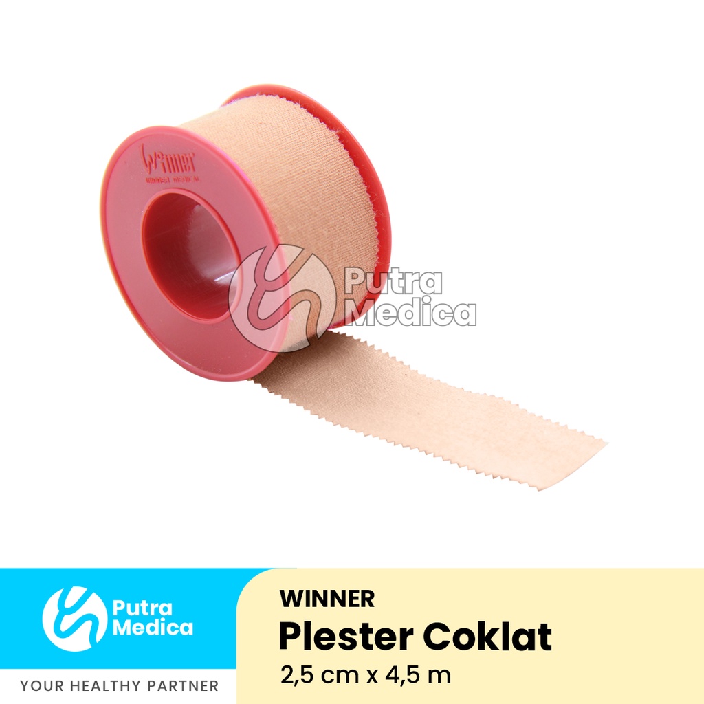 Winner Plester Coklat Roll 2,5cm x 4,5m / Plaster Gulung Perekat Penutup Luka