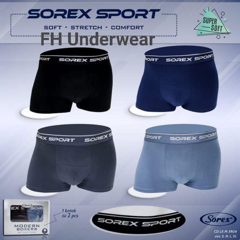 Grosir Celana Dalam Pria Boxer Lembut Super Soft Sorex 3904