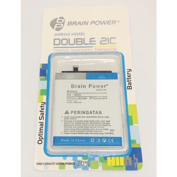 Battery batre Xiaomi BN31 / BN 31 / 5X Brain power