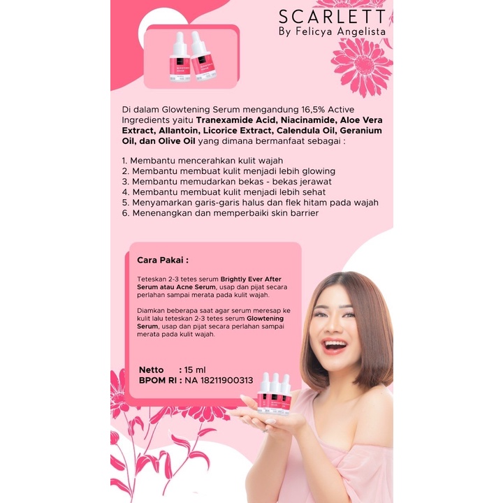 SCARLETT WHITENING GLOWTENING SERUM