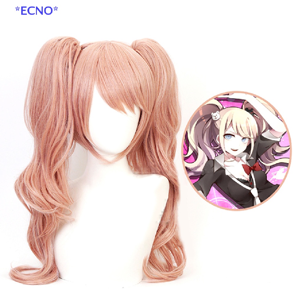 Wig Panjang Keriting Pink Anime Danganronpa Enoshima Junko