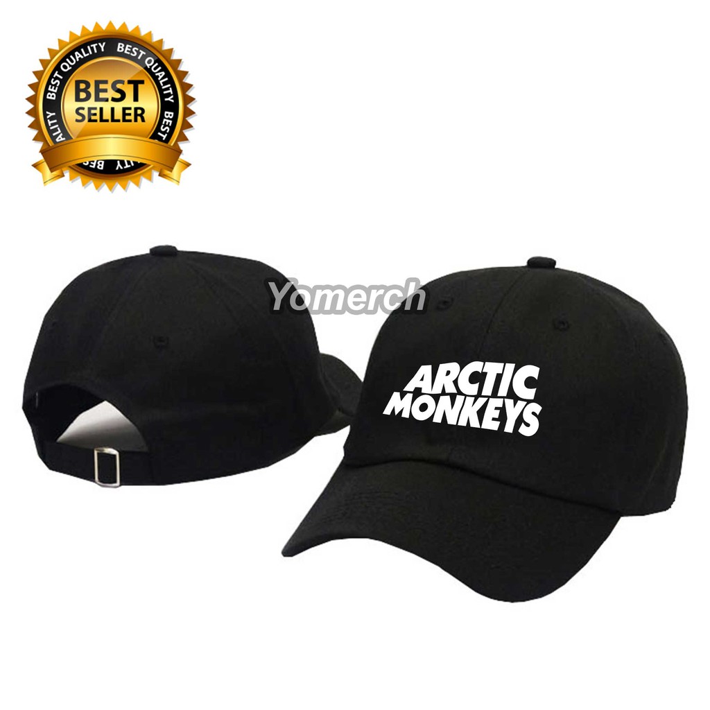 KEREN Topi Baseball Hitam ARCTIC MONKEYS Simple  Pria Wanita Yomerch