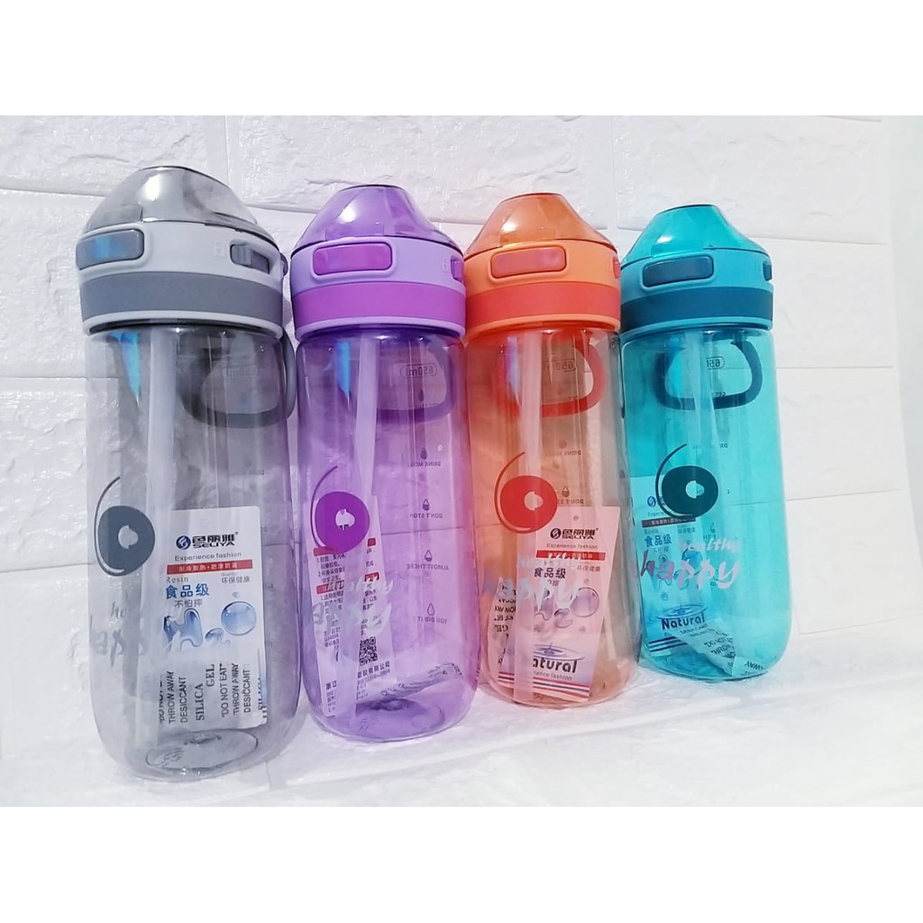 Botol Minum Clip on sport ANTI BOCOR 650 ML / Botol Minum Sport Water / Botol Olahraga Minum