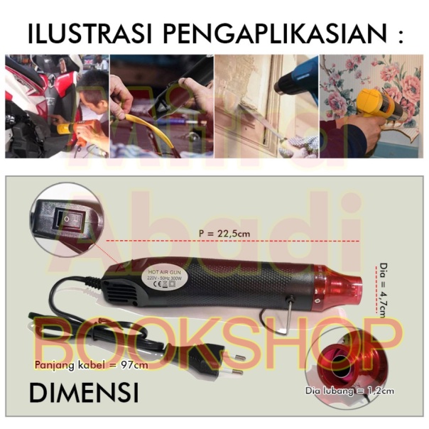 Mini Heat / Hot Air Gun - Alat Pemanas Portable Multifungsi