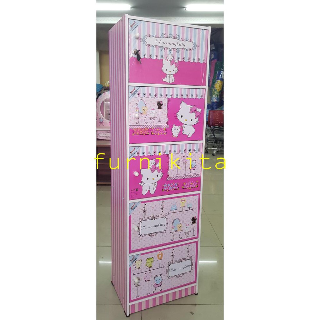 LEMARI RAK  SERBAGUNA SUSUN  5 HELLO  KITTY  BIG PANEL 