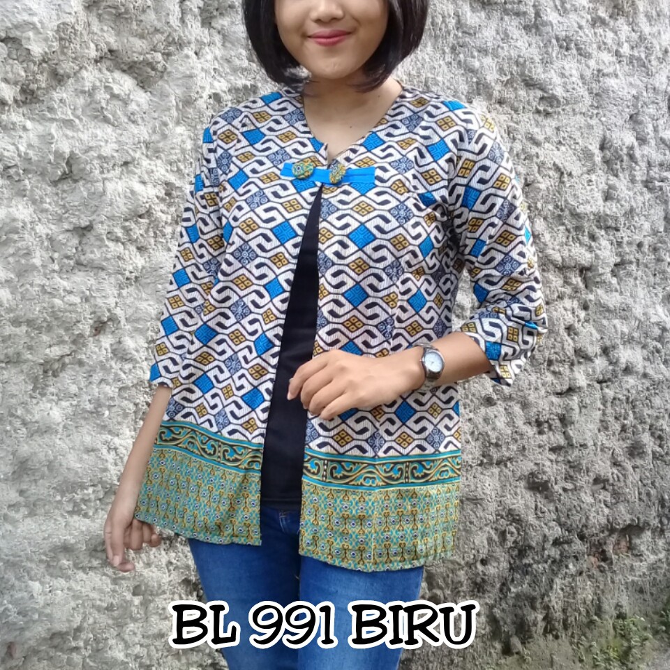 Blazer Putih Lis Hitam Jas Putih PNS Blazer Perawat Wanita