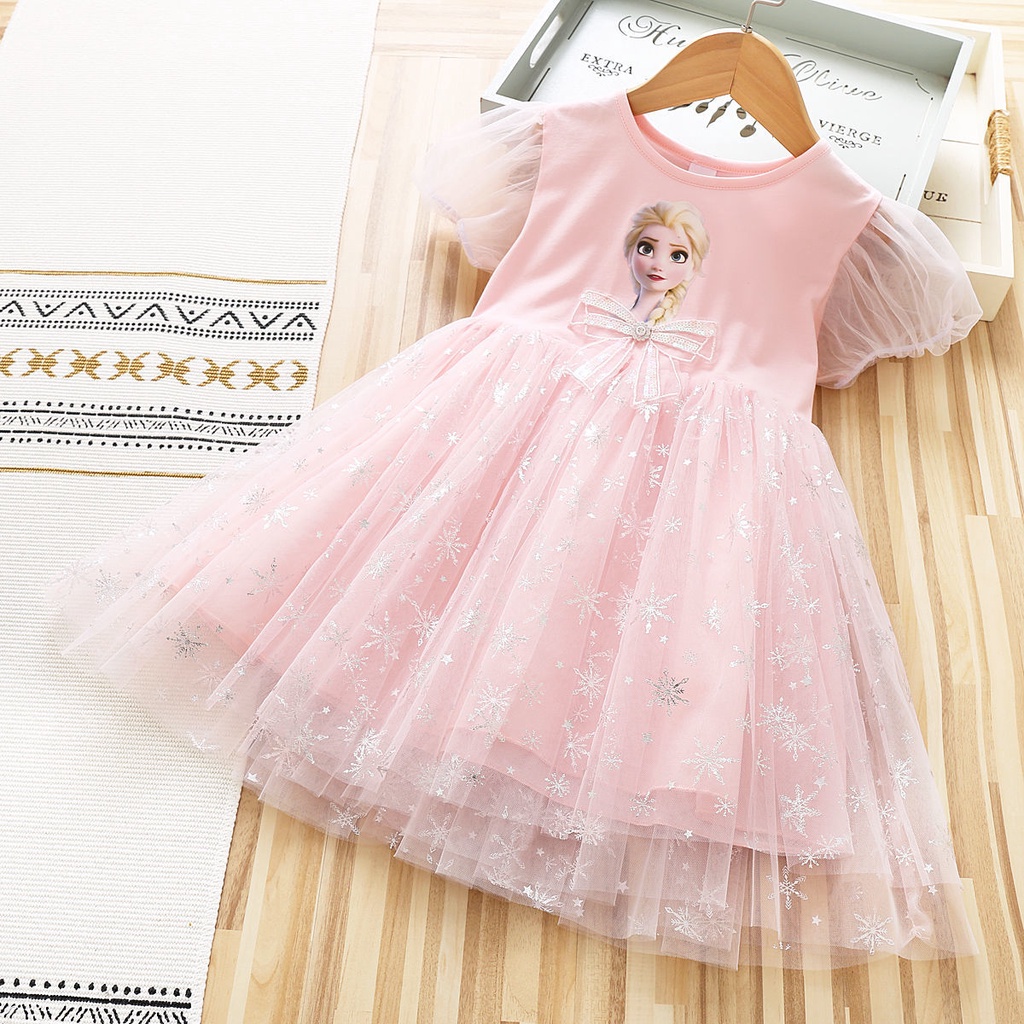 [PRINCESS KESLI] 1-7tahun Gaun putri Elsa gadis baru/baju bayi perempuan mesh/Dress anak perempuan/dress pesta bayi/baju anak perempuan pakaian bayi perempuan import/kado anak ulang tahun Elsa Frozen