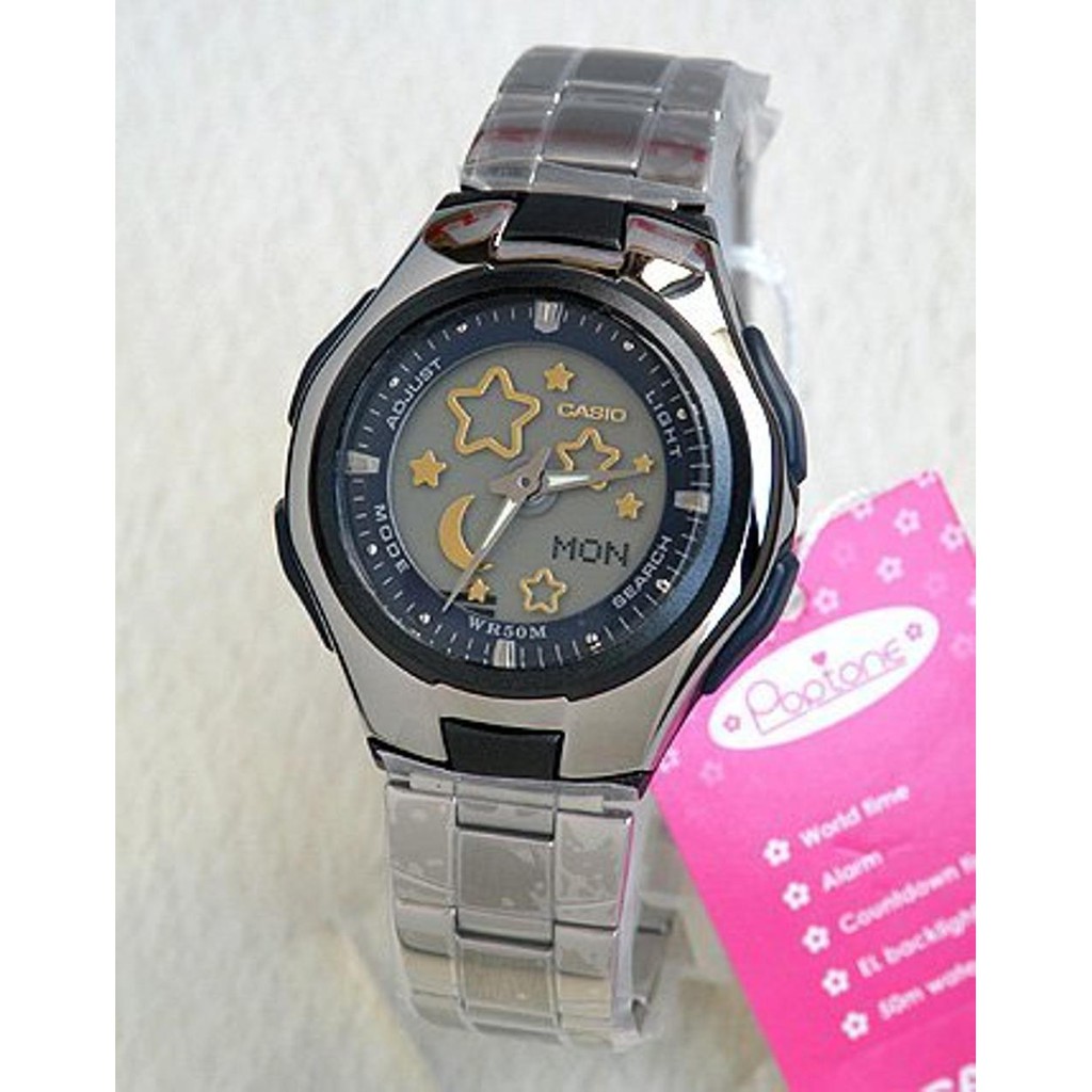 Jam Tangan Casio Poptone Original Wanita LCF 10D 2A