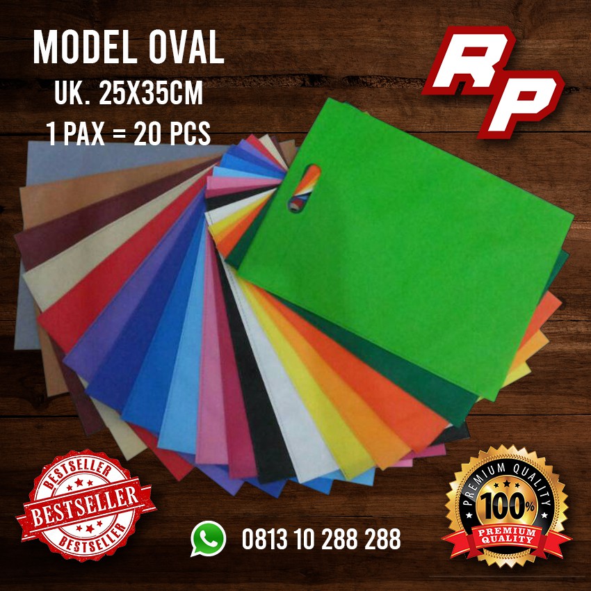 

Tas Spunbond 25x35 / Shopping Bag / Goodie Bag Model Oval isi 20 pcs