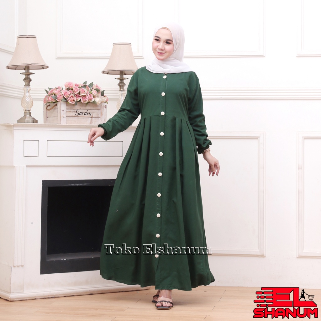 Gamis Syari Terbaru Rayon Premuim Polos Murah Lengan Panjang Busana Muslim Wanita  Remaja Dewasa Kekinian Wudhu Friendly