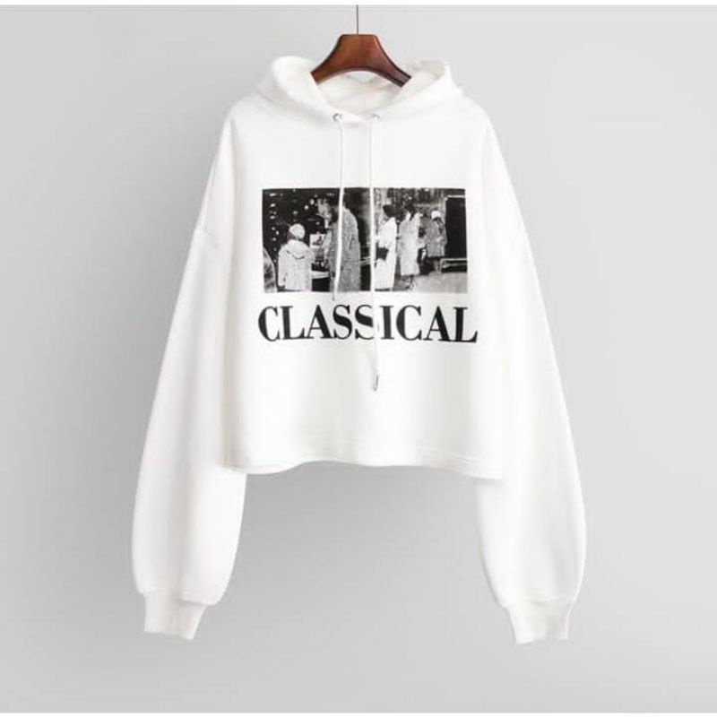 CLASSICAL HOODIE CEWEK BAHAN FLEECE BISA COD